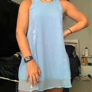 Light blue flowy dress